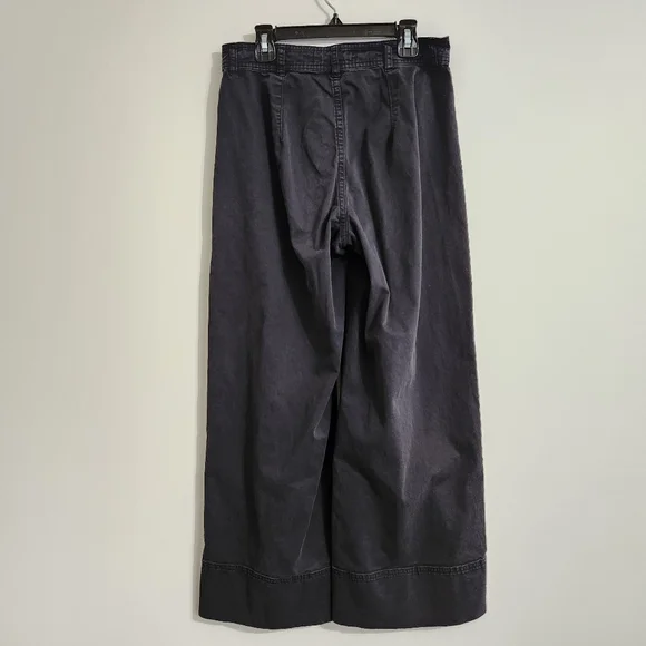 SOLD 🌟 Everlane Black The Lightweight Wide-Leg Crop Chino Pants Size 0 - Picture 8 of 16